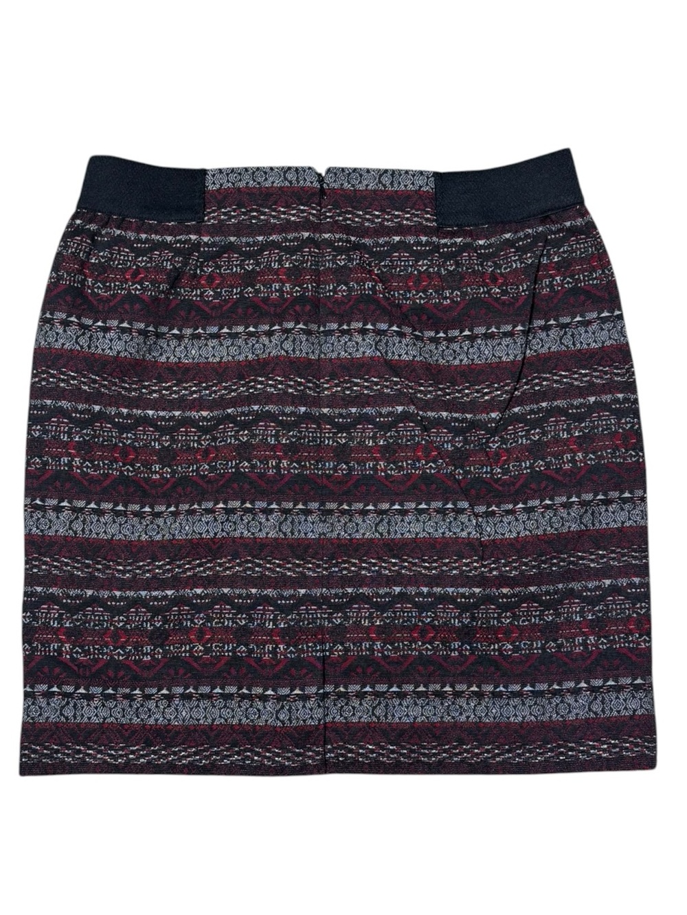 J JILL Tapestry Jacquard Pencil Skirt MP Black/Burgundy $79 Retail NWOT - Picture 9 of 13